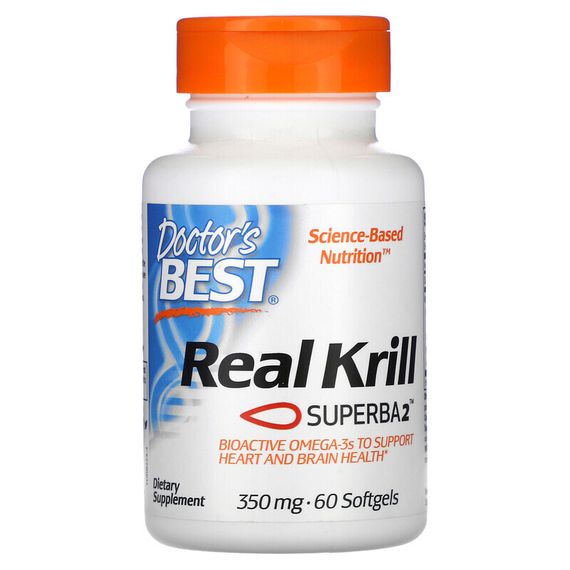 Doctor&#39;s Best, Real Krill, 350 мг, 60 капсул