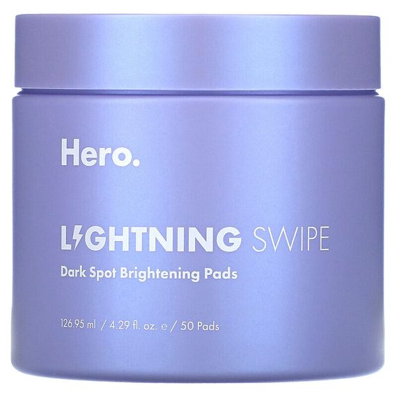 Hero Cosmetics, Lightning Swipe, диски для осветления темных пятен, 50 шт.