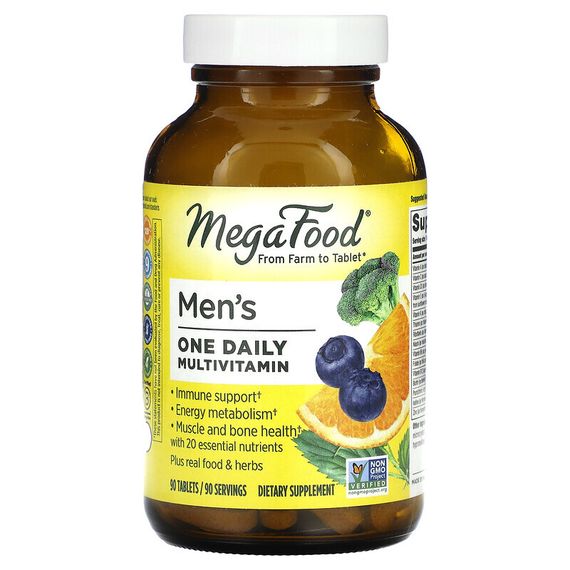 MegaFood, Men&#39;s One Daily, ежедневные витамины для мужчин, 90 таблеток