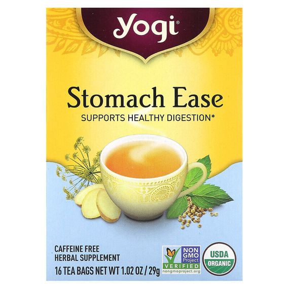 Yogi Tea, для облегчения пищеварения, 16 чайных пакетиков, 1,02 унции (29 г)