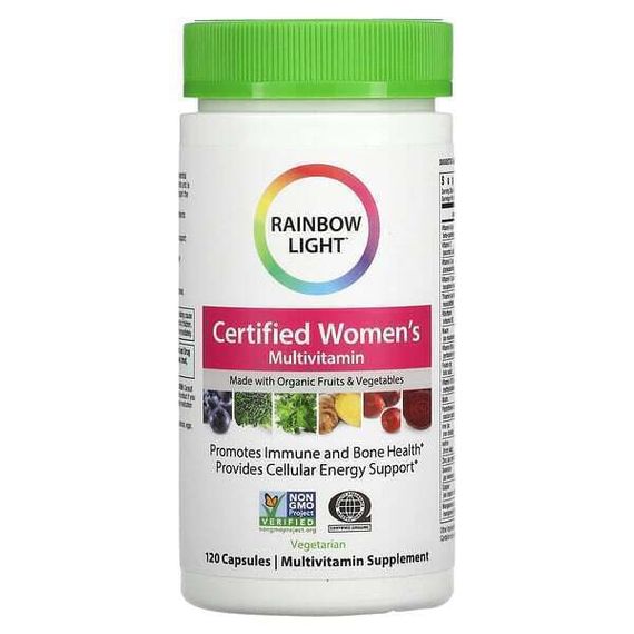 Rainbow Light, Сертифицированный Women&#39;s Multivitamin, 120 вегетарианских капсул