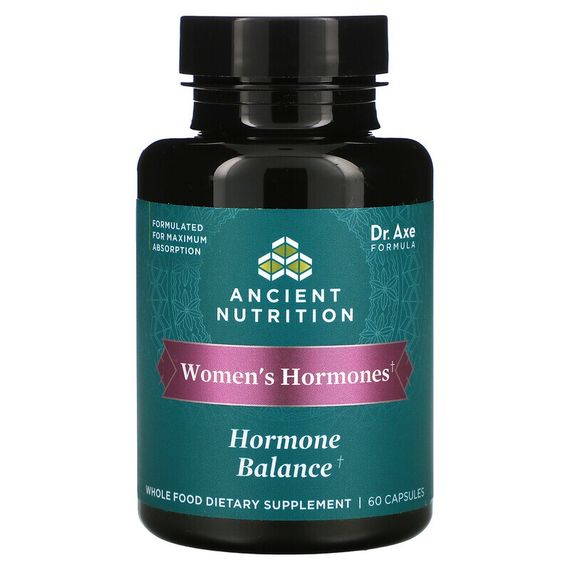 Dr. Axe / Ancient Nutrition, Women&#39;s Hormones, Hormone Balance, 60 капсул
