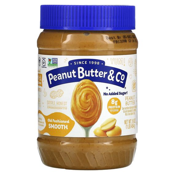Peanut Butter &amp; Co., Арахисовая паста, Нежная, как раньше, 454 г (16 унций)