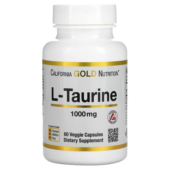 California Gold Nutrition, L-Taurine, 1,000 mg, 60 Veggie Capsules