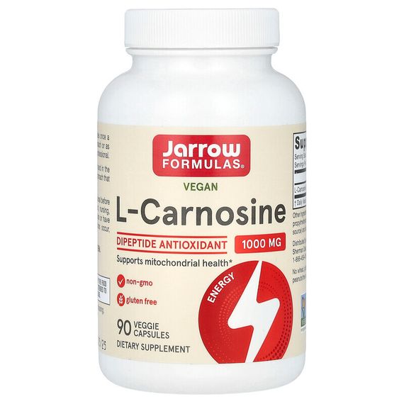 Jarrow Formulas, L-карнозин, 90 растительных капсул