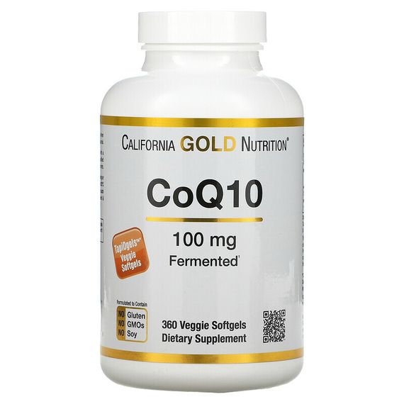 California Gold Nutrition, коэнзим Q10, 100 мг, 360 растительных капсул