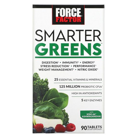 Force Factor, Smarter Greens, 90 таблеток