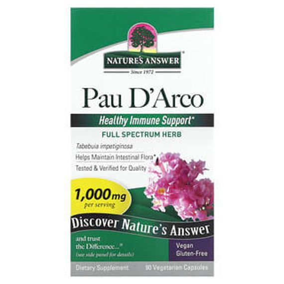 Nature&#39;s Answer, Pau D&#39;Arco, 500 mg, 90 vegetarische Kapseln