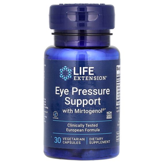 Life Extension, Поддержка нормального глазного давления с Mirtogenol, 30 растительных капсул
