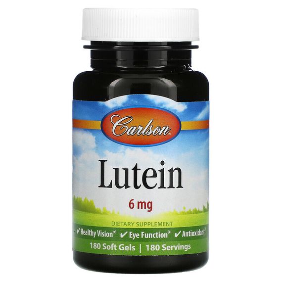 Carlson, лютеин, 6 мг, 180 мягких таблеток
