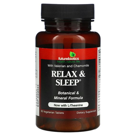 Futurebiotics, Relax &amp; Sleep, 60 вегетарианских таблеток