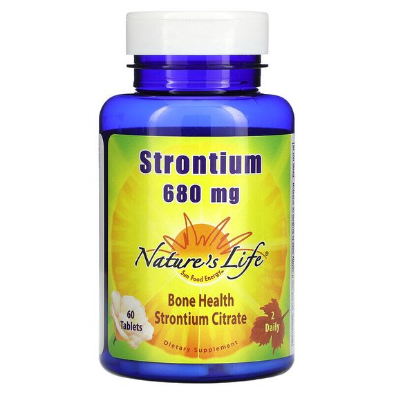Nature&#39;s Life, Стронций, 340 мг, 60 таблеток