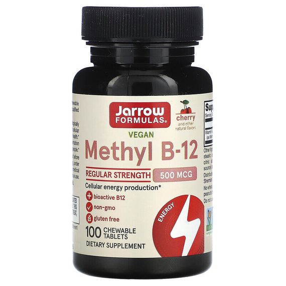 Jarrow Formulas, Methyl B-12, Cherry , 500 mcg, 100 Chewable Lozenges