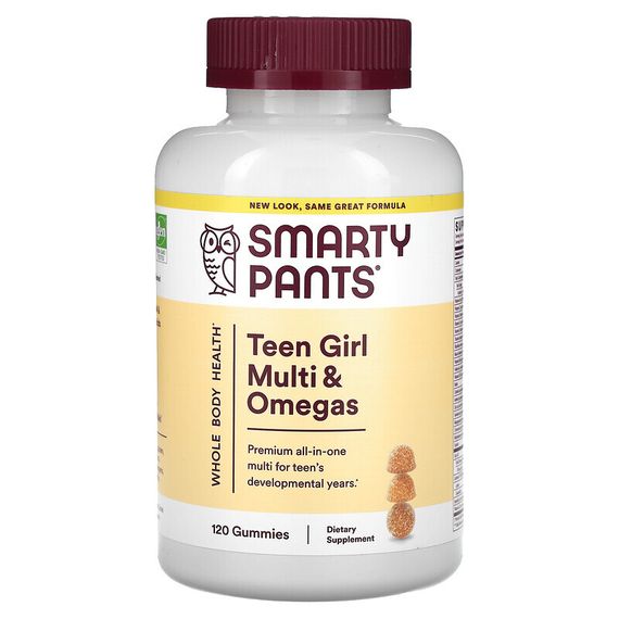 SmartyPants, мультивитамины для девочек-подростков, лимон, лайм и ягодный микс, 120 жевательных конфет