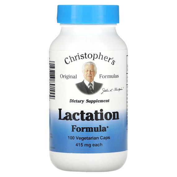 Christopher&#39;s Original Formulas, средство для лактации, 460 мг, 100 растительных капсул