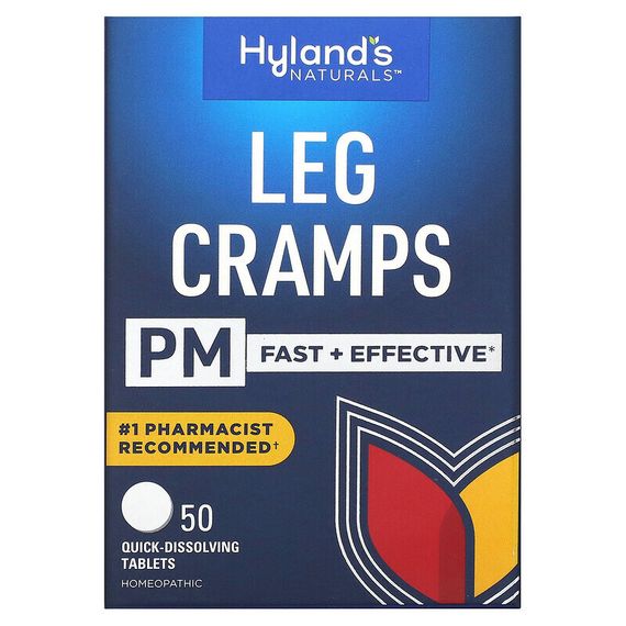 Hyland&#39;s Naturals, добавка против судорог в ногах, для приема в ночное время, 50 быстрорастворимых таблеток