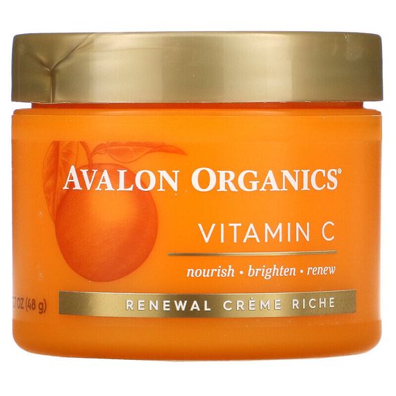 Avalon Organics, Витамин C, восстанавливающий крем Riche, 48 г (1,7 унции)