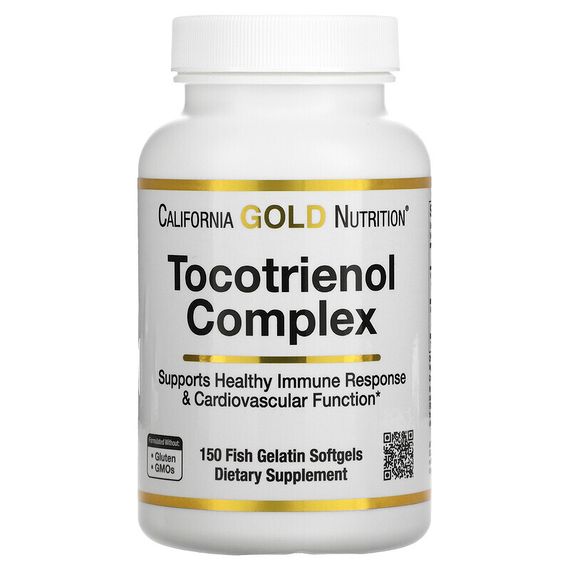 California Gold Nutrition, комплекс токотриенолов, витамин Е и смешанные токотриенолы, 150 капсул из рыбьего желатина