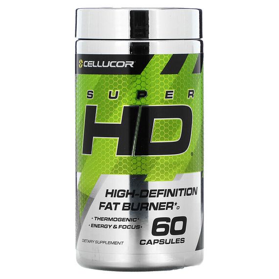 Cellucor, Super HD, высокоэффективная жиросжигающая добавка, 60 капсул