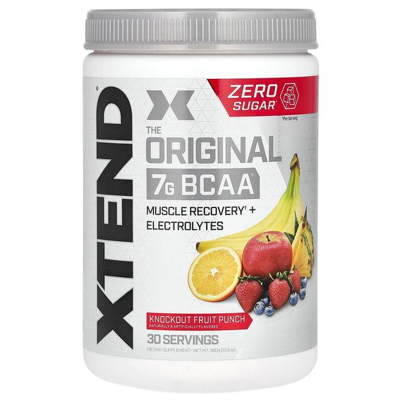 Xtend, The Original, 7 г аминокислот с разветвленными цепями, со вкусом фруктового пунша, 405 г (14,3 унции)