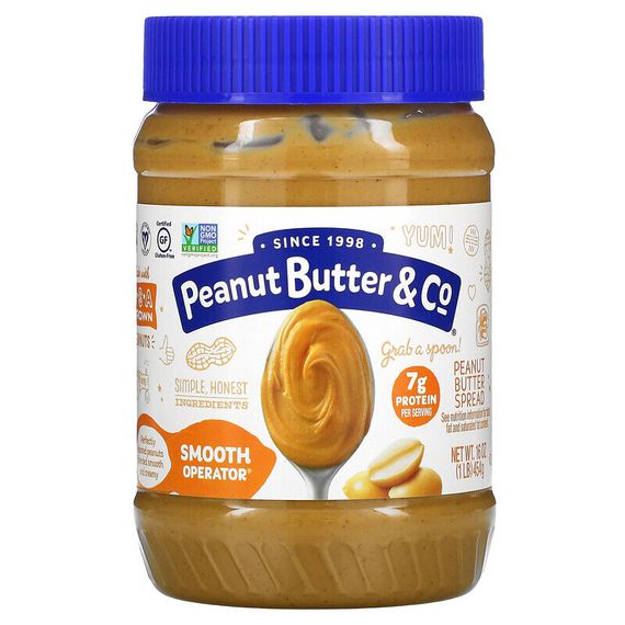 Peanut Butter &amp; Co., Smooth Operator, арахисовая паста, 454 г (16 унций)