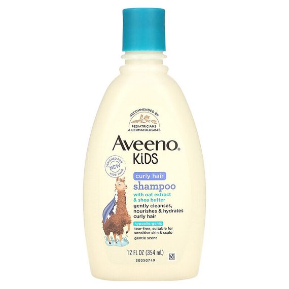 Aveeno, Для детей, шампунь для вьющихся волос с экстрактом овса и маслом ши, 354 мл (12 жидк. Унций)