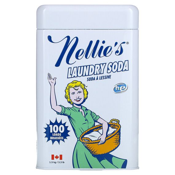 Nellie&#39;s, Сода для стирки, 100 загрузок, 3,3 фунта (1,5 кг)