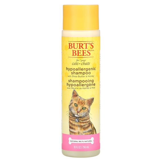Burt&#39;s Bees, Гипоаллергенный шампунь для кошек с маслом ши и медом, 296 мл (10 жидк. Унций)
