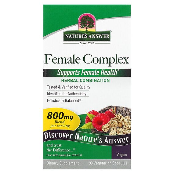 Nature&#39;s Answer, Комплекс трав для женского здоровья, 400 мг, 90 капсул