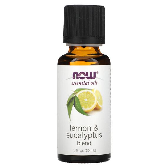 NOW Foods, Essential Oils, Lemon &amp; Eucalyptus Blend, 1 fl oz (30 ml)