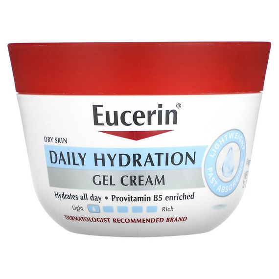 Eucerin, Ежедневный увлажняющий гель-крем, без отдушек, 340 г (12 унций)
