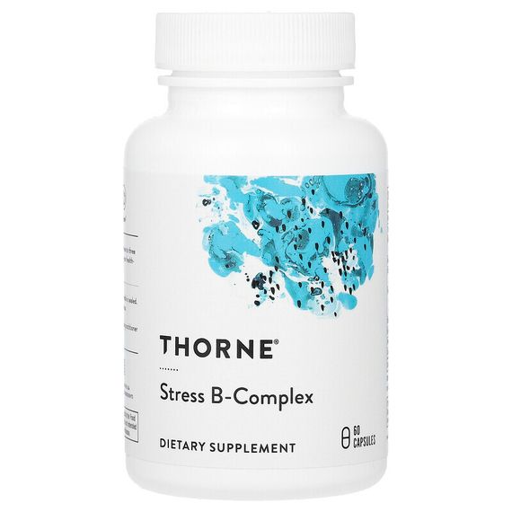 Thorne, комплекс витаминов группы B, против стресса, 60 капсул