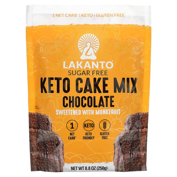 Lakanto, Keto Cake Mix Chocolate, 8.8 oz (250 g)