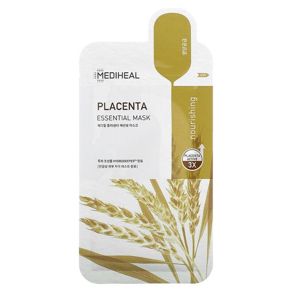 Mediheal, Placenta, Essential Beauty Mask, 10 шт., По 24 мл (0,81 жидк. Унции)