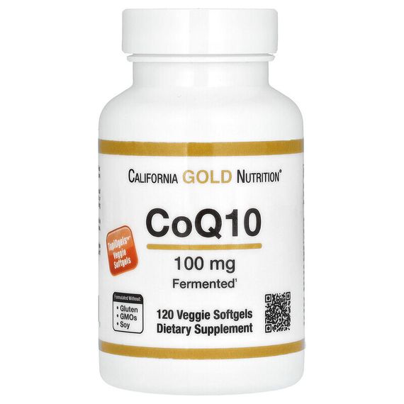 California Gold Nutrition, коэнзим Q10, 100 мг, 120 растительных капсул