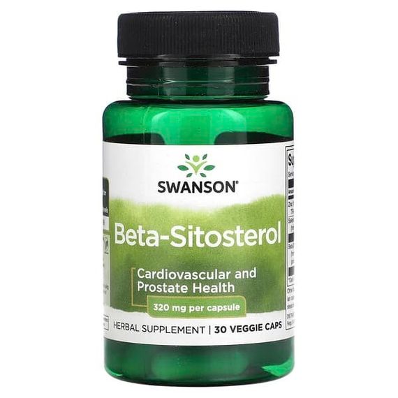 Swanson, Бета-ситостерол, 320 мг, 30 растительных капсул