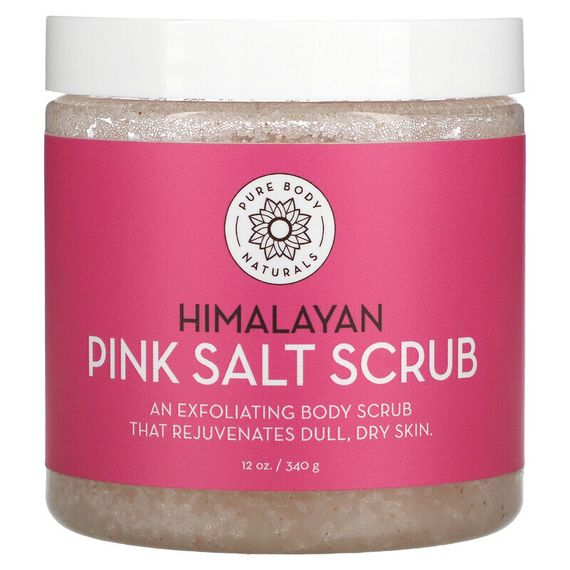 Pure Body Naturals, скраб с гималайской розовой солью, 340 г (12 унций)