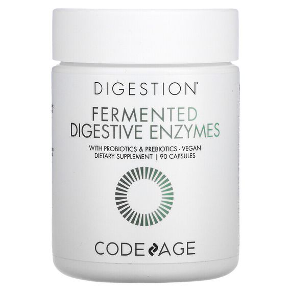 Codeage, Fermented Digestive Enzymes with Probiotics &amp; Prebiotics, Vegan, 90 Capsules