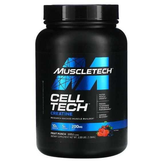 MuscleTech, Performance Series, CELL-TECH, креатин, фруктовый пунш, 1,36 кг (3 фунта)