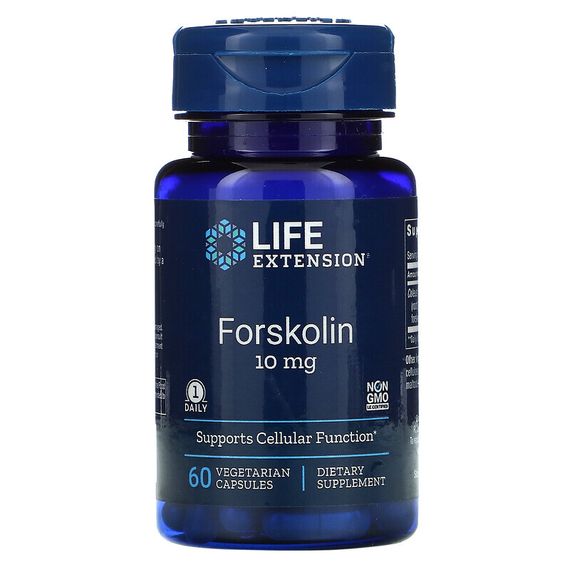 Life Extension, форсколин, 10 мг, 60 вегетарианских капсул