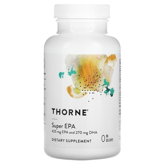 Thorne, Super EPA, ЭПК и ДГК, 90 капсул