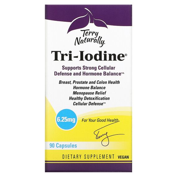 Terry Naturally, Tri-Iodine, 6,25 мг, 90 капсул