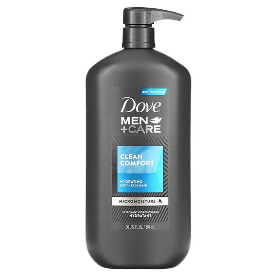 Dove, Men + Care, гель для душа и тела, комфортное очищение, 887 мл (30 жидк. Унций)