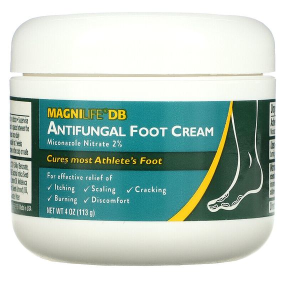 MagniLife, Antifungal Foot Cream, Miconazole Nitrate 2%, 4 oz (113 g)