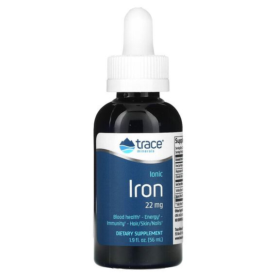 Trace Minerals ®, ионизированное железо, 22 мг, 56 мл (1,9 жидк. унции)