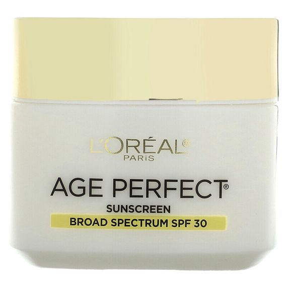 L&#39;Oréal, Age Perfect Anti-Sagging + Even Tone, экспертное увлажняющее средство с коллагеном, SPF 30, 70 г (2,5 унции)