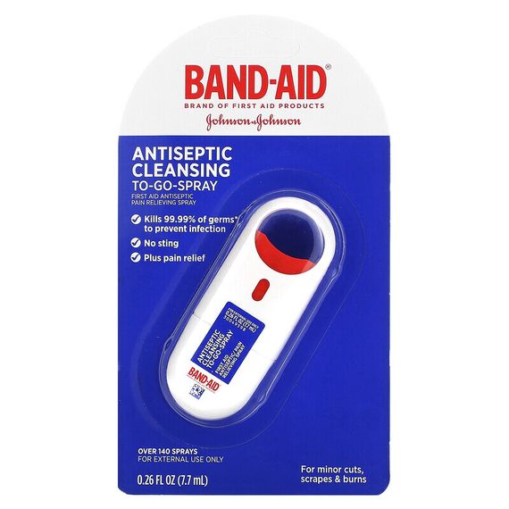 Band Aid, Антисептический очищающий спрей, 7,7 мл (0,26 жидк. Унции)