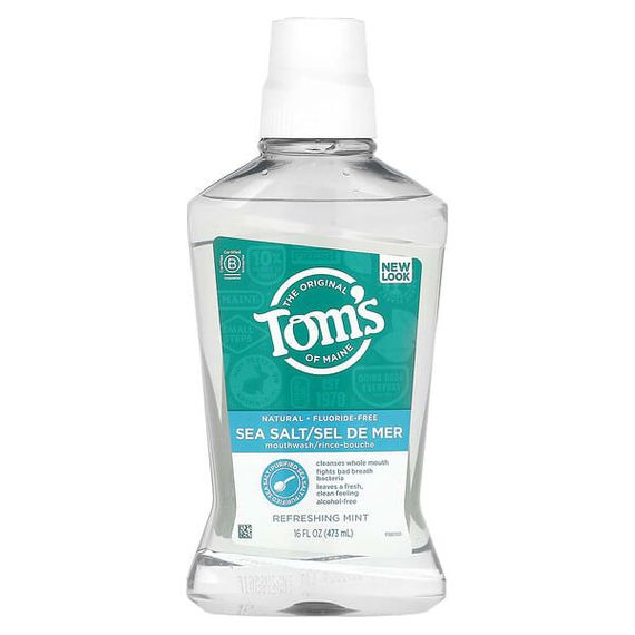 Tom&#39;s of Maine, Meersalz-Mundwasser, fluoridfrei, erfrischende Minze, 473 ml (16 fl. oz.)