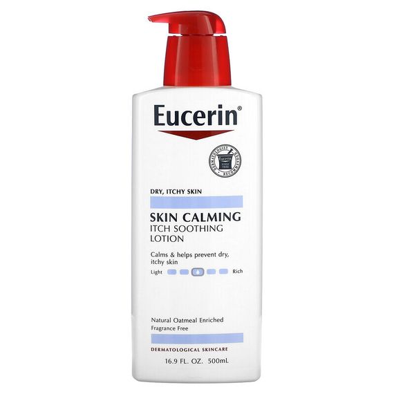 Eucerin, Успокаивающий лосьон для кожи, без отдушек, 500 мл (16,9 жидк. унций)