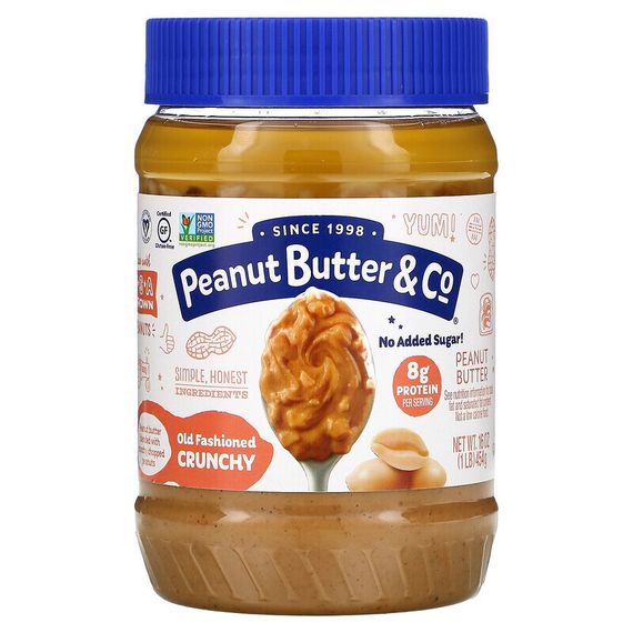 Peanut Butter &amp; Co., арахисовая паста, классический рецепт с хрустящими кусочками арахиса, 454 г (16 унций)